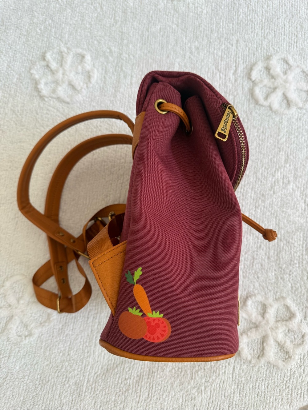 Loungefly DCA Disney Food & Wine Festival 2024 Canvas Mini Backpack - Picture 6 of 11